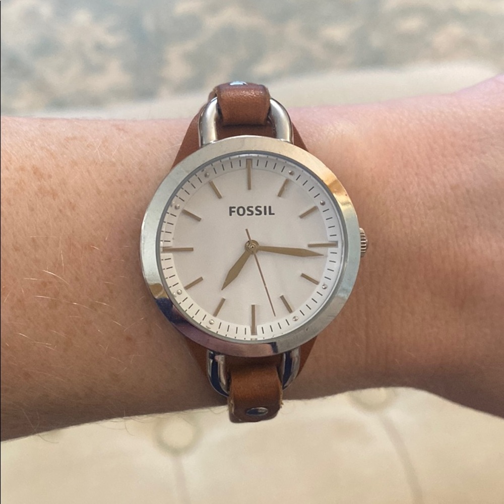 Leather band Fossil Watch